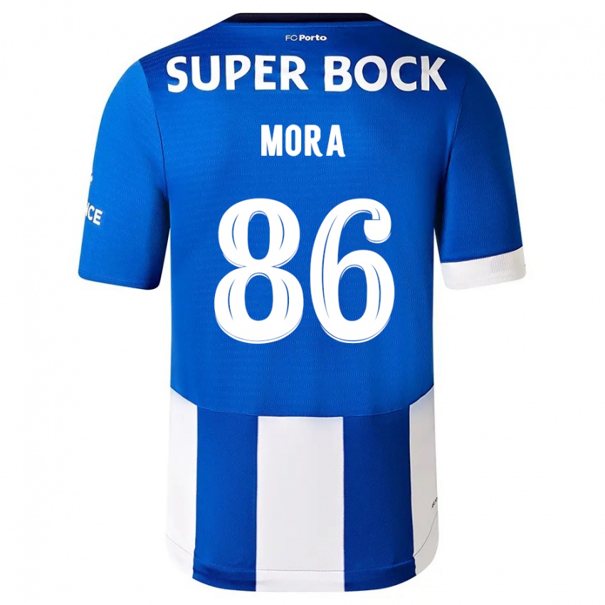 Herren Rodrigo Mora #86 Blau Weiss Heimtrikot Trikot 2023/24 T-Shirt