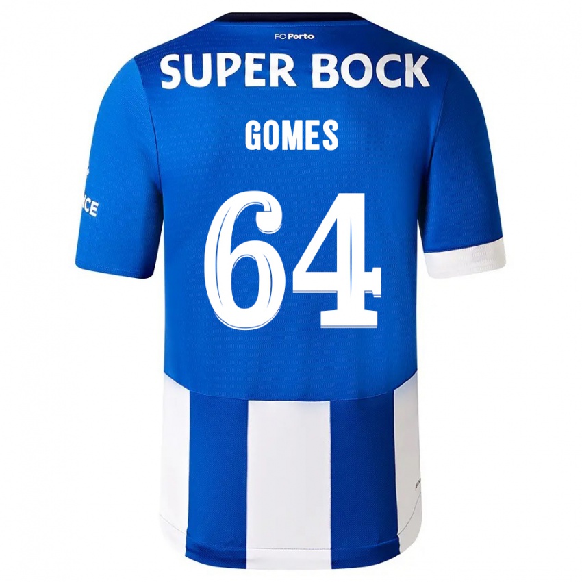 Herren Luís Gomes #64 Blau Weiss Heimtrikot Trikot 2023/24 T-Shirt
