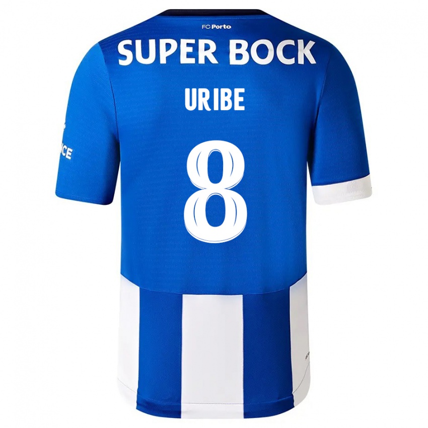 Herren Mateus Uribe #8 Blau Weiss Heimtrikot Trikot 2023/24 T-Shirt