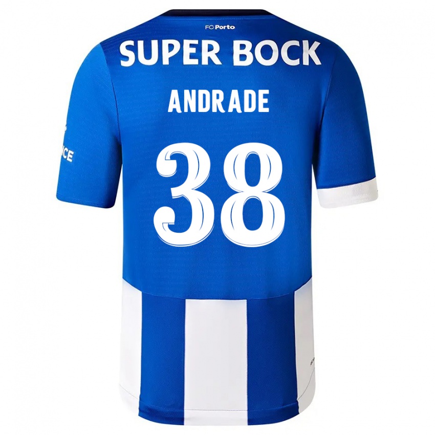 Herren Fernando Andrade #38 Blau Weiss Heimtrikot Trikot 2023/24 T-Shirt