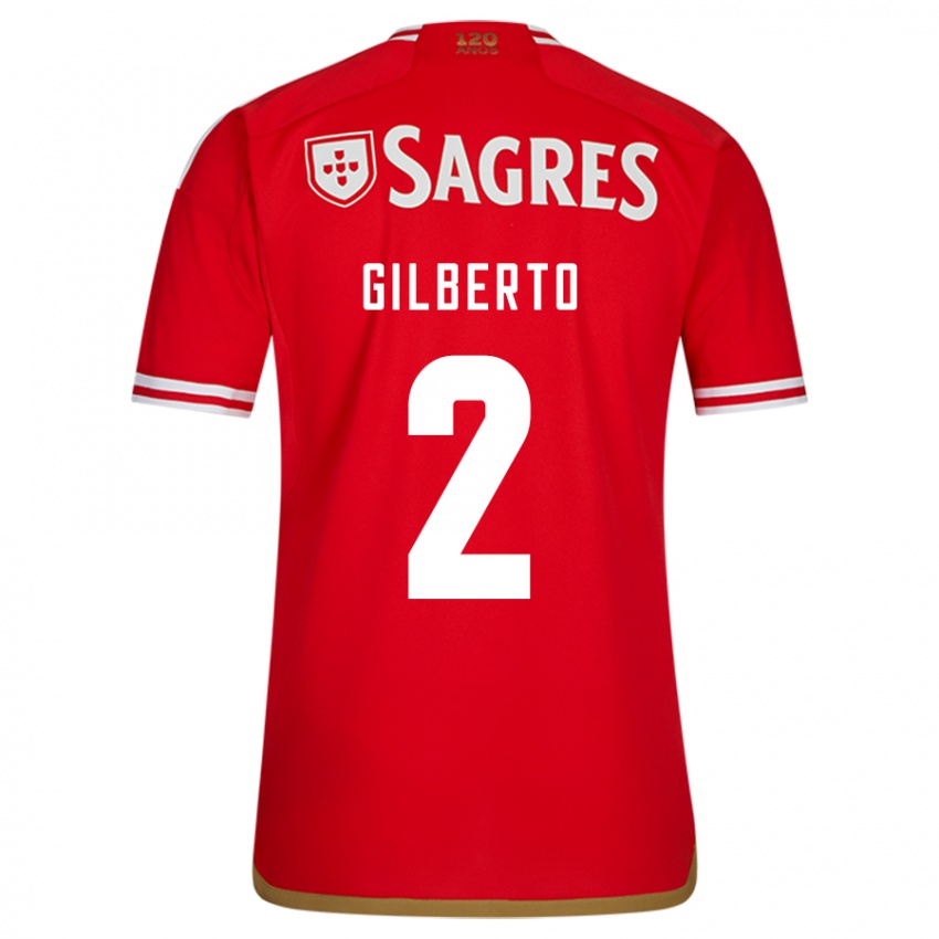 Herren Gilberto #2 Rot Heimtrikot Trikot 2023/24 T-Shirt