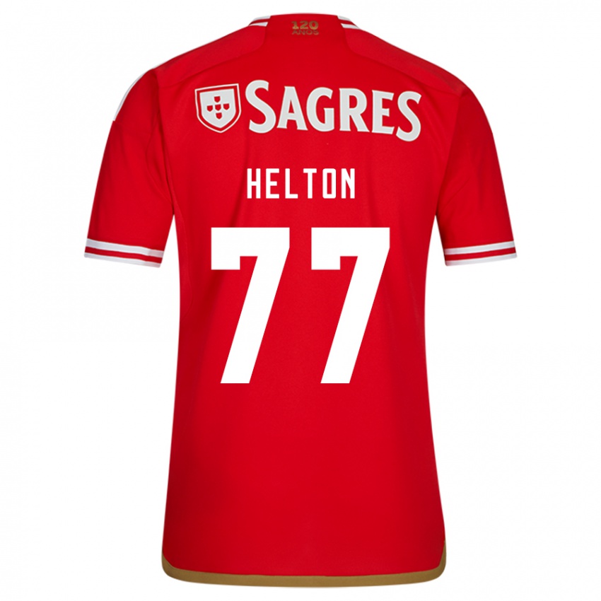 Herren Helton Leite #77 Rot Heimtrikot Trikot 2023/24 T-Shirt