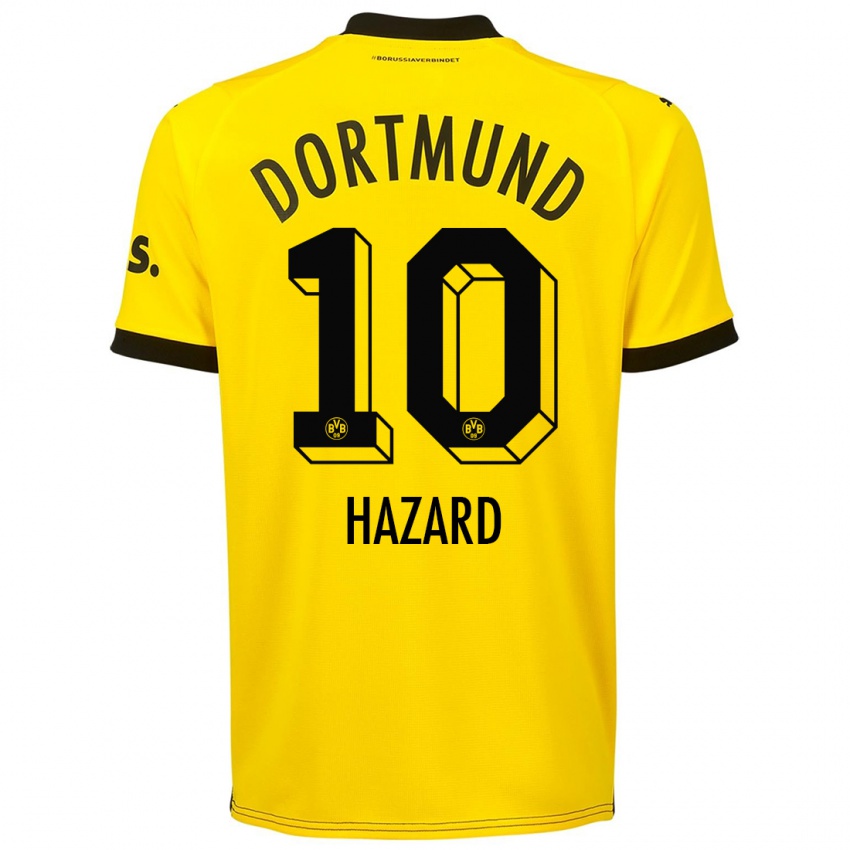 Herren Thorgan Hazard #10 Gelb Heimtrikot Trikot 2023/24 T-Shirt