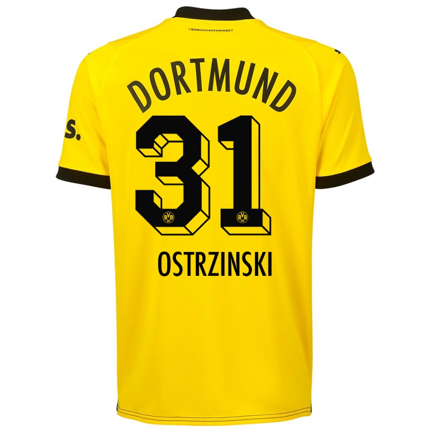 Herren Silas Ostrzinski #31 Gelb Heimtrikot Trikot 2023/24 T-Shirt