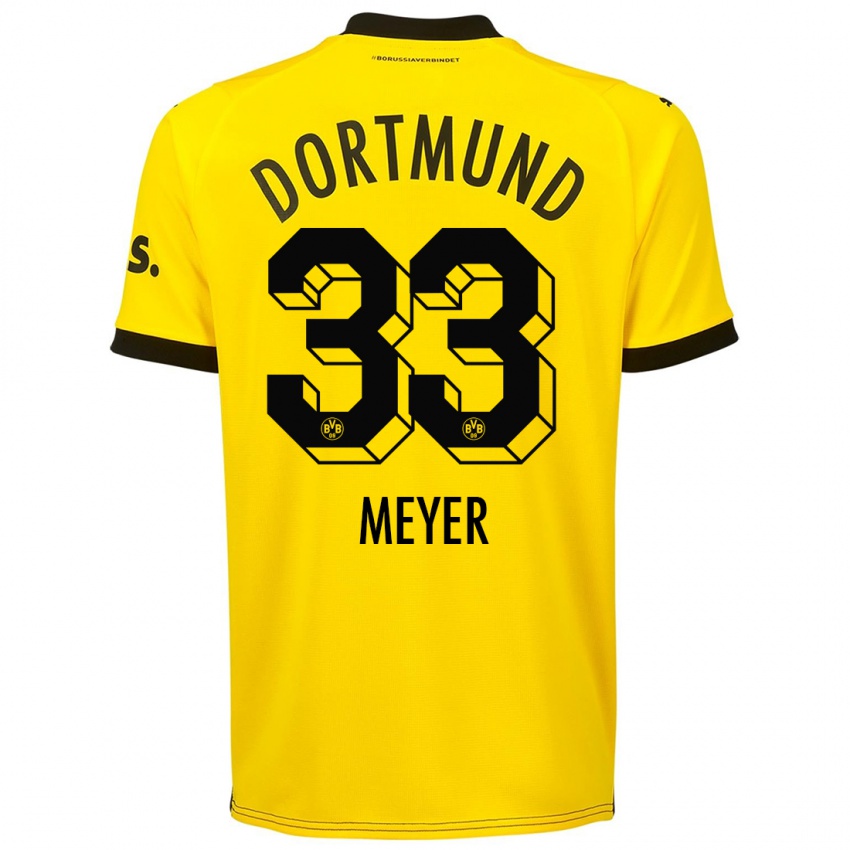 Herren Alexander Meyer #33 Gelb Heimtrikot Trikot 2023/24 T-Shirt