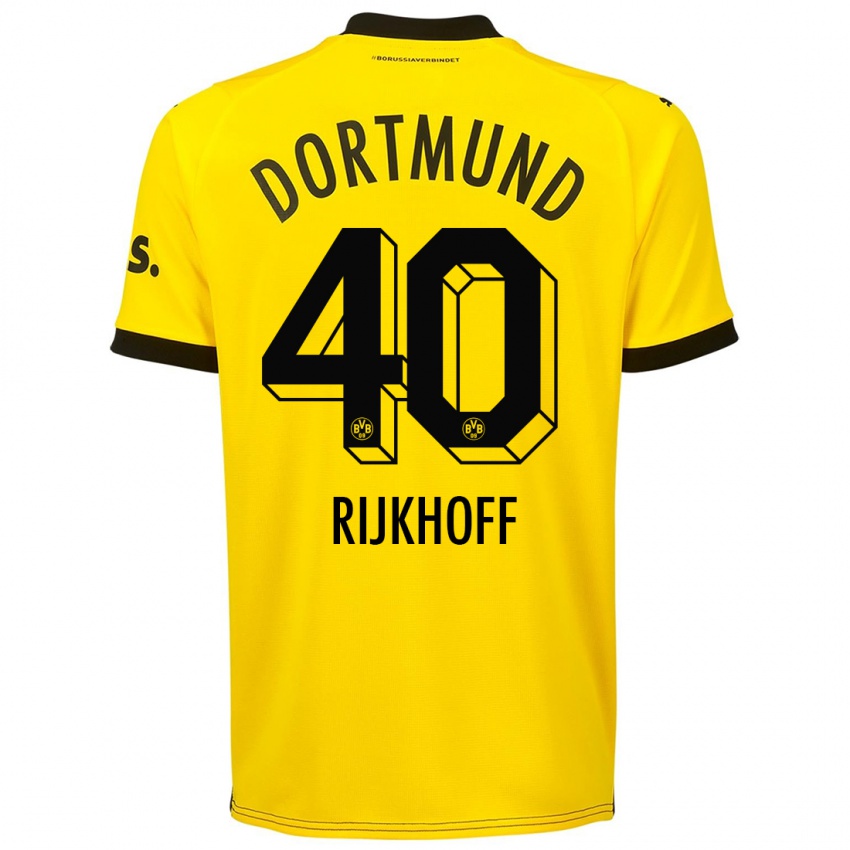 Herren Julian Rijkhoff #40 Gelb Heimtrikot Trikot 2023/24 T-Shirt