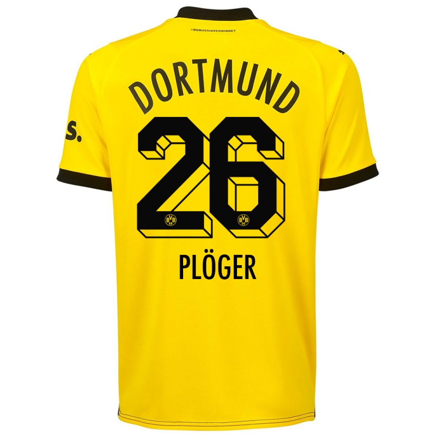 Herren Dustin Plöger #26 Gelb Heimtrikot Trikot 2023/24 T-Shirt