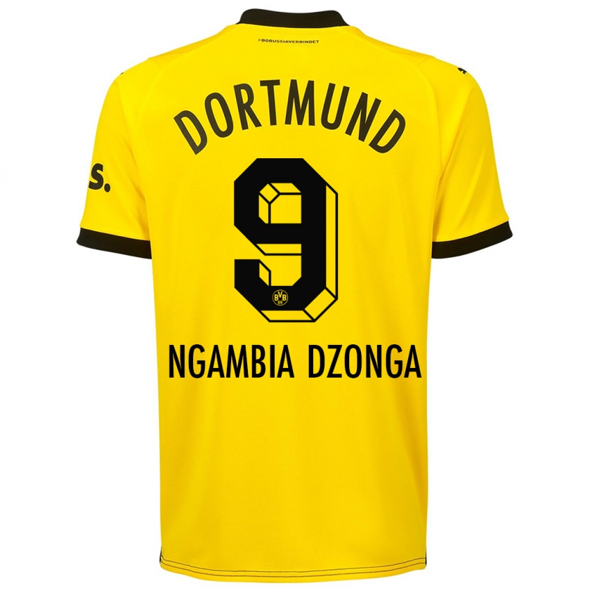 Herren Diego Ngambia Dzonga #9 Gelb Heimtrikot Trikot 2023/24 T-Shirt