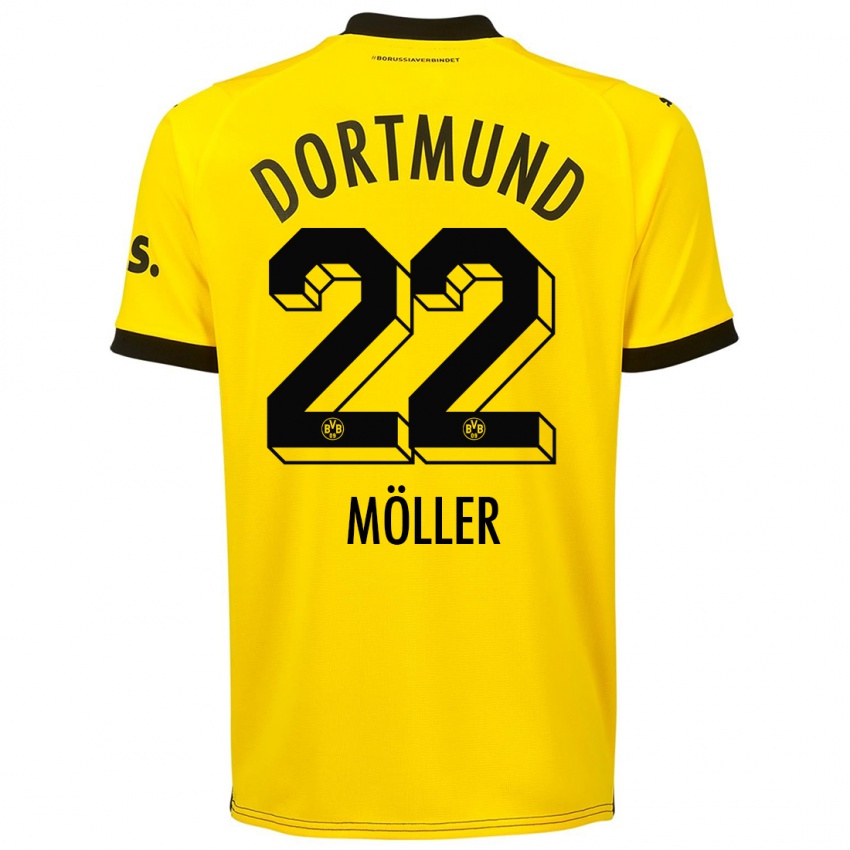 Herren Paul Möller #22 Gelb Heimtrikot Trikot 2023/24 T-Shirt