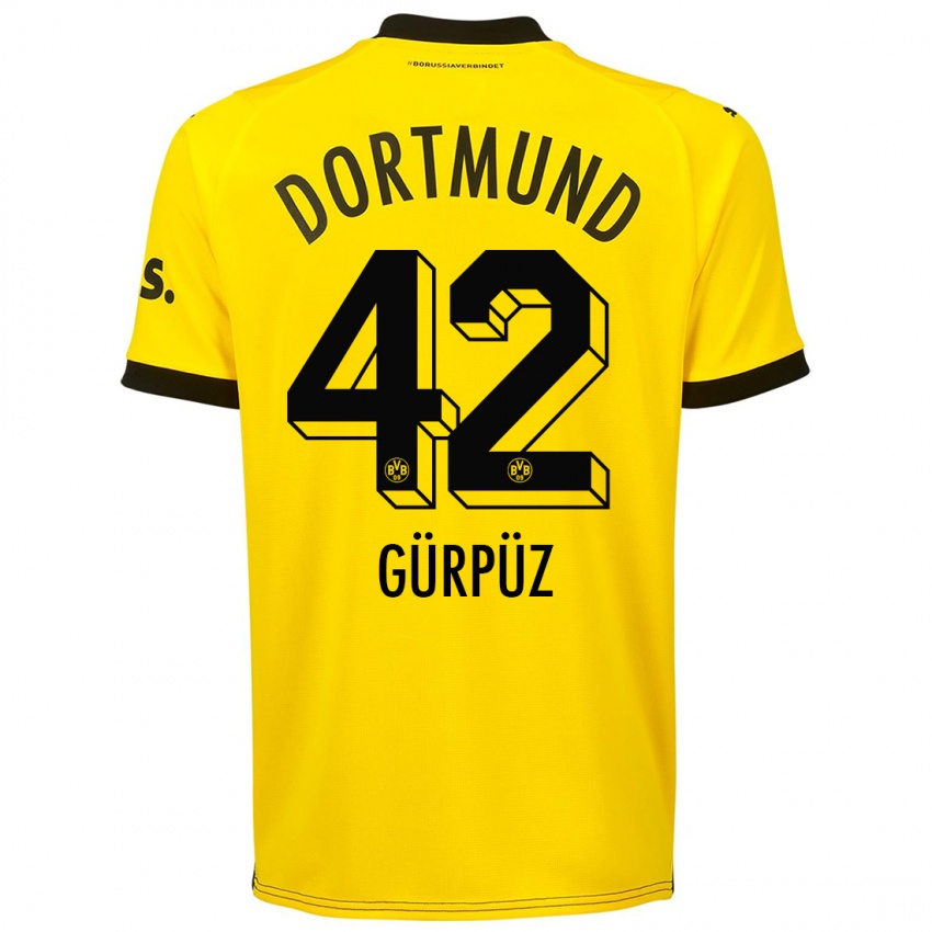 Herren Goktan Gurpuz #42 Gelb Heimtrikot Trikot 2023/24 T-Shirt