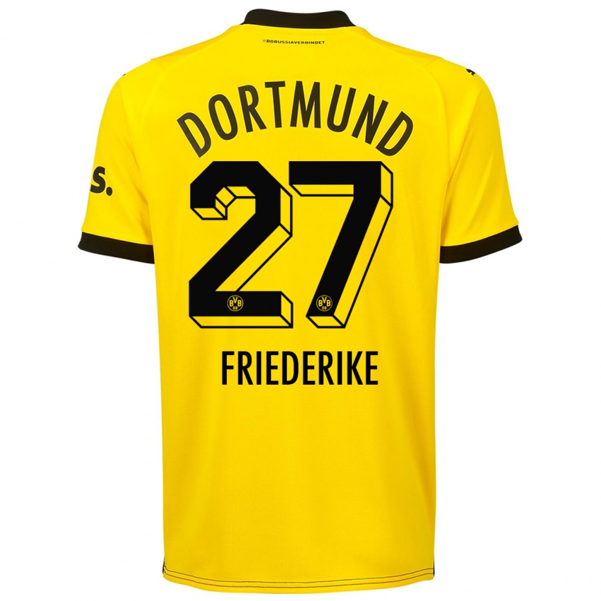 Herren Burczik Friederike #27 Gelb Heimtrikot Trikot 2023/24 T-Shirt