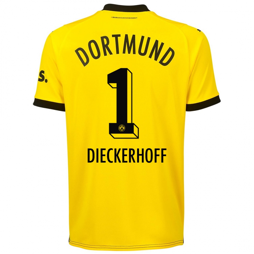 Herren Max Dieckerhoff #1 Gelb Heimtrikot Trikot 2023/24 T-Shirt
