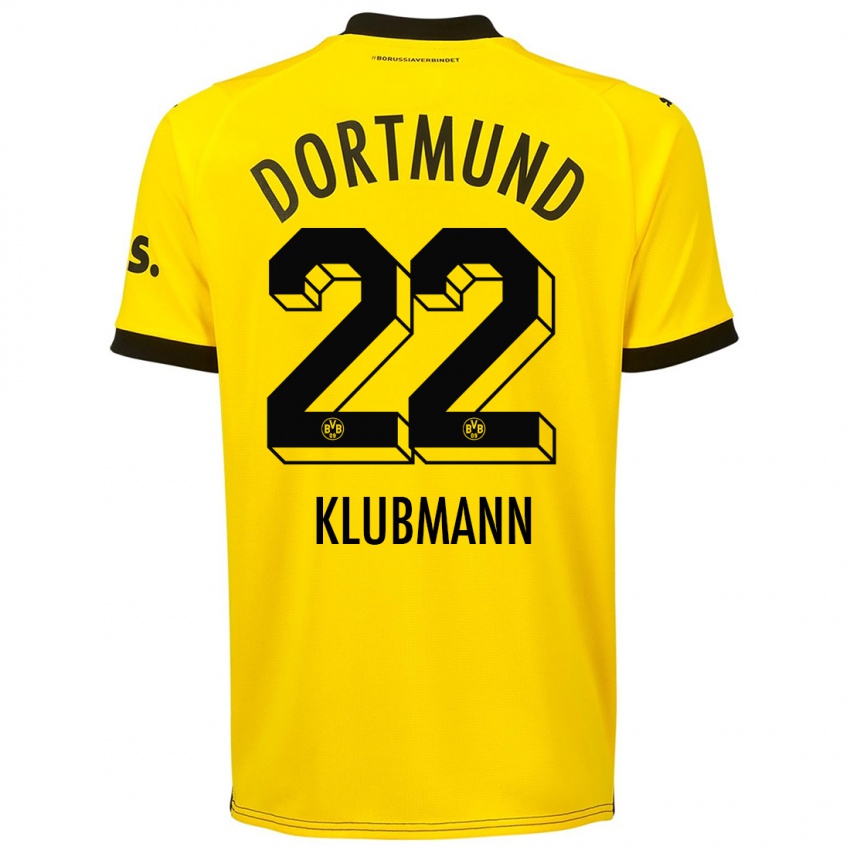 Herren Leon Klubmann #22 Gelb Heimtrikot Trikot 2023/24 T-Shirt