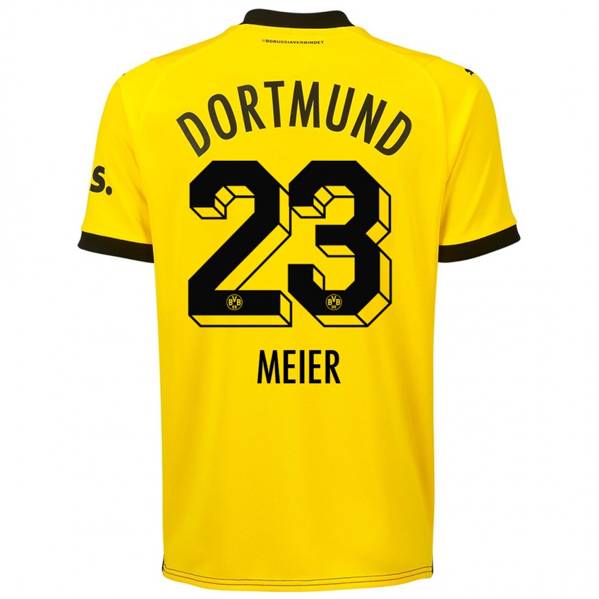 Herren Maximilian Meier #23 Gelb Heimtrikot Trikot 2023/24 T-Shirt