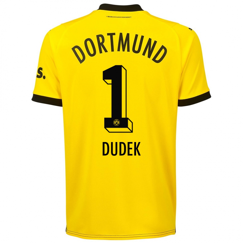 Herren Daniel Dudek #1 Gelb Heimtrikot Trikot 2023/24 T-Shirt