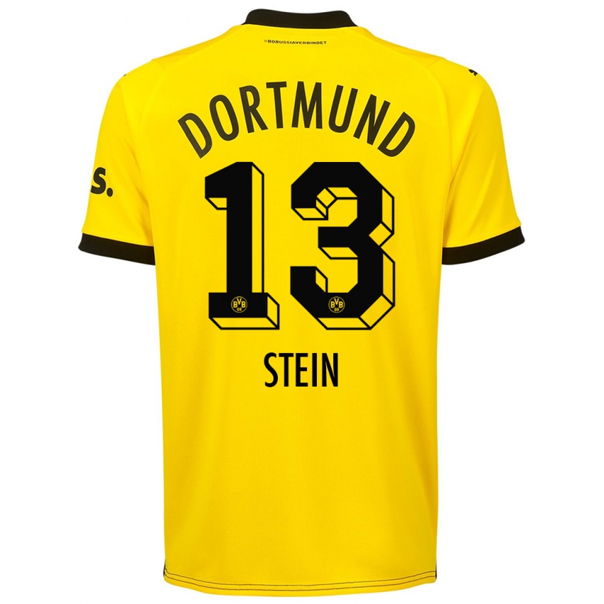 Herren Daniel Stein #13 Gelb Heimtrikot Trikot 2023/24 T-Shirt