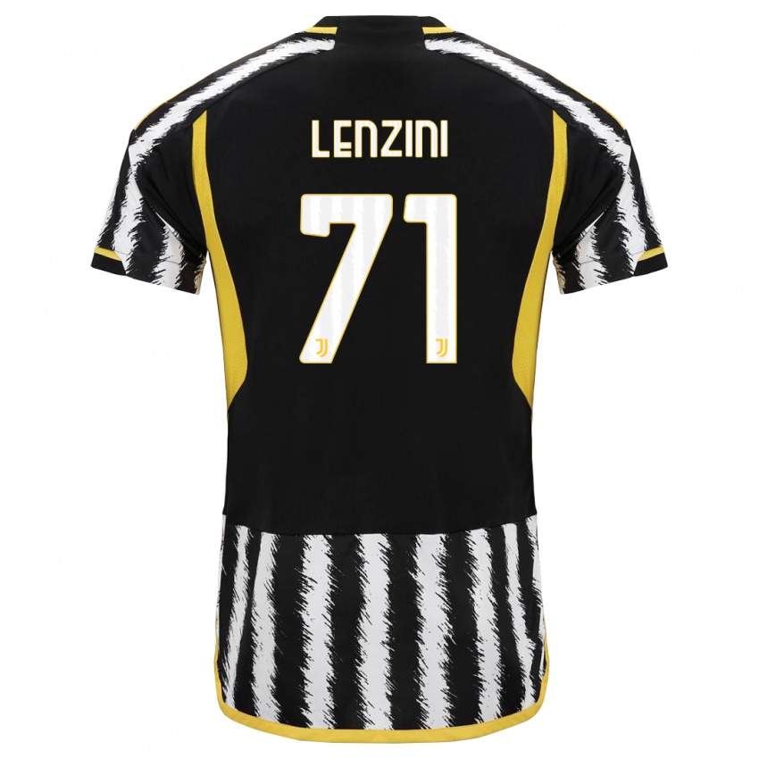 Herren Martina Lenzini #71 Schwarz-Weiss Heimtrikot Trikot 2023/24 T-Shirt