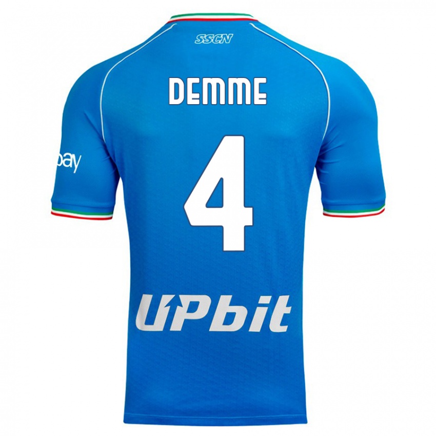 Herren Diego Demme #4 Himmelblau Heimtrikot Trikot 2023/24 T-Shirt
