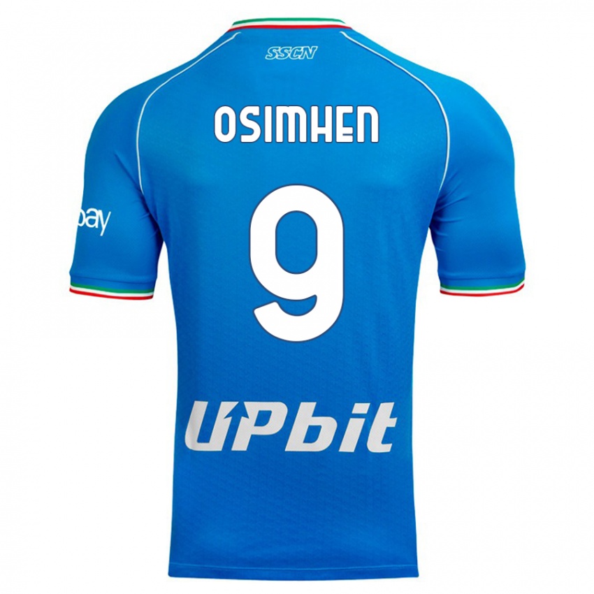 Herren Victor Osimhen #9 Himmelblau Heimtrikot Trikot 2023/24 T-Shirt
