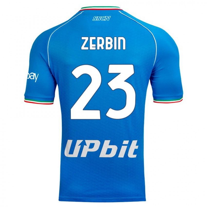 Herren Alessio Zerbin #23 Himmelblau Heimtrikot Trikot 2023/24 T-Shirt