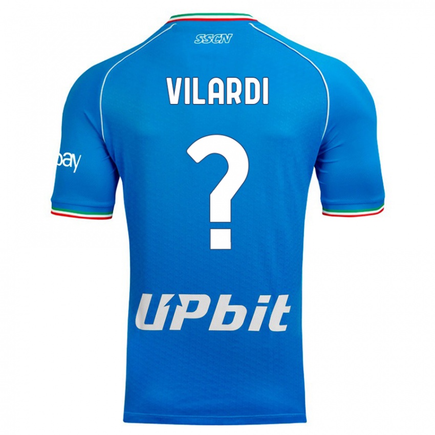 Herren Mario Vilardi #0 Himmelblau Heimtrikot Trikot 2023/24 T-Shirt