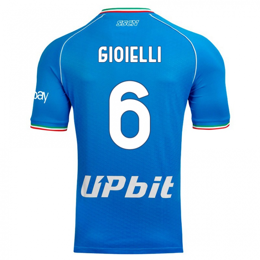 Herren Francesco Gioielli #6 Himmelblau Heimtrikot Trikot 2023/24 T-Shirt