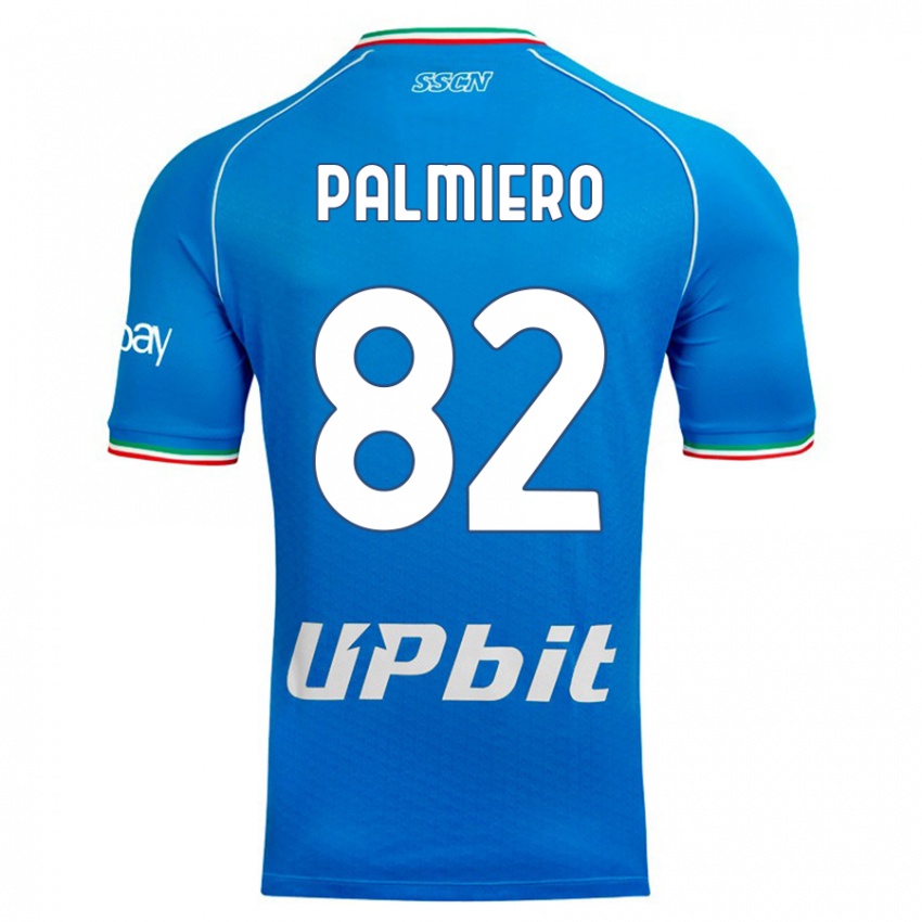 Herren Luca Palmiero #82 Himmelblau Heimtrikot Trikot 2023/24 T-Shirt