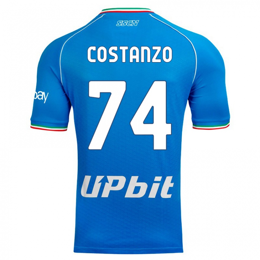 Herren Davide Costanzo #74 Himmelblau Heimtrikot Trikot 2023/24 T-Shirt