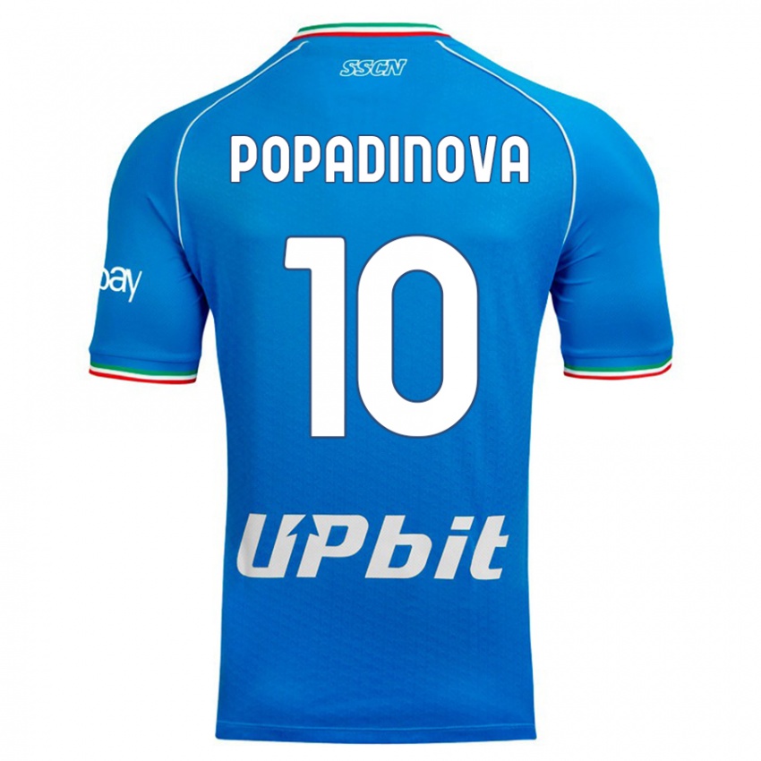 Herren Evdokiya Popadinova #10 Himmelblau Heimtrikot Trikot 2023/24 T-Shirt