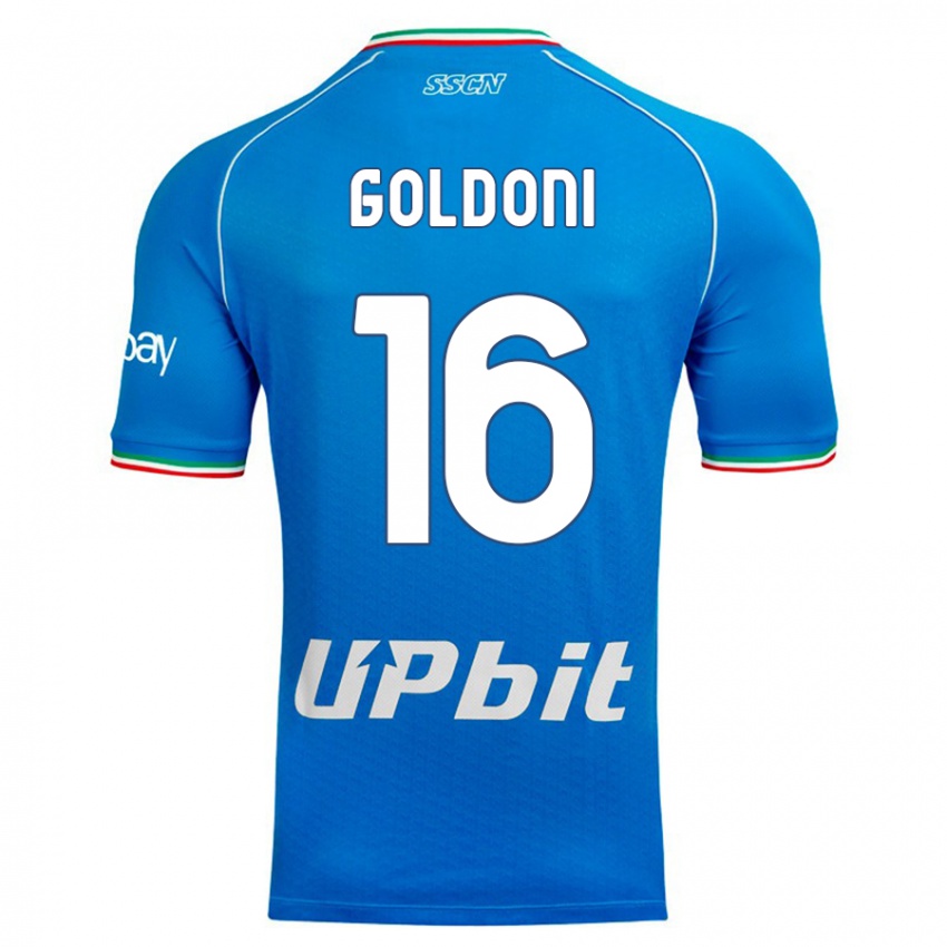 Herren Eleonora Goldoni #16 Himmelblau Heimtrikot Trikot 2023/24 T-Shirt