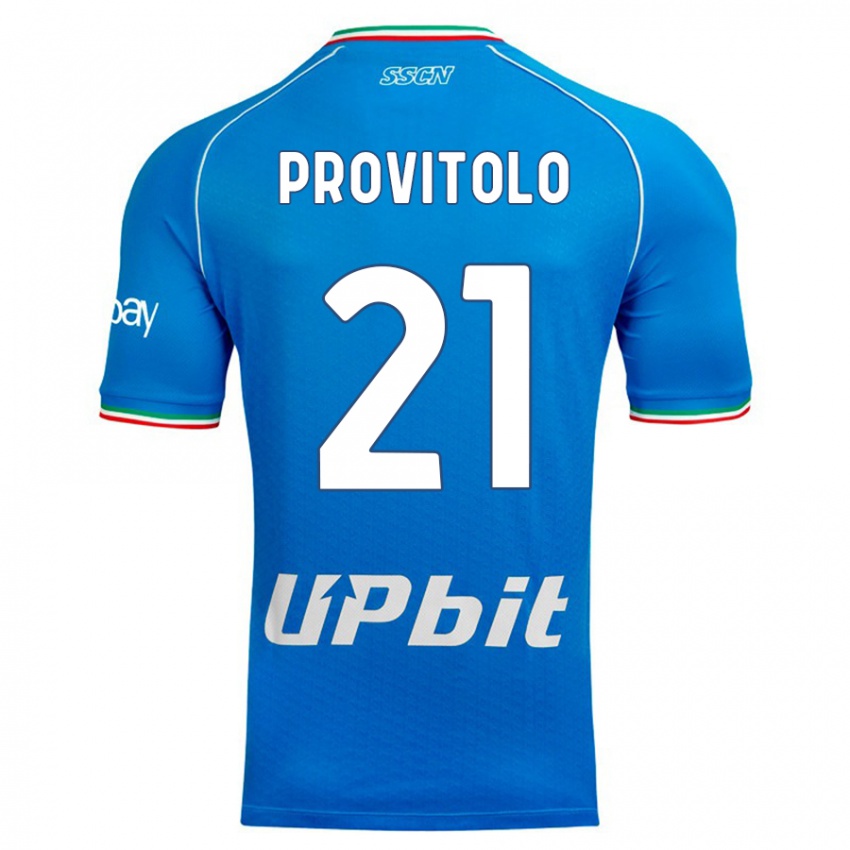 Herren Vincenzo Provitolo #21 Himmelblau Heimtrikot Trikot 2023/24 T-Shirt
