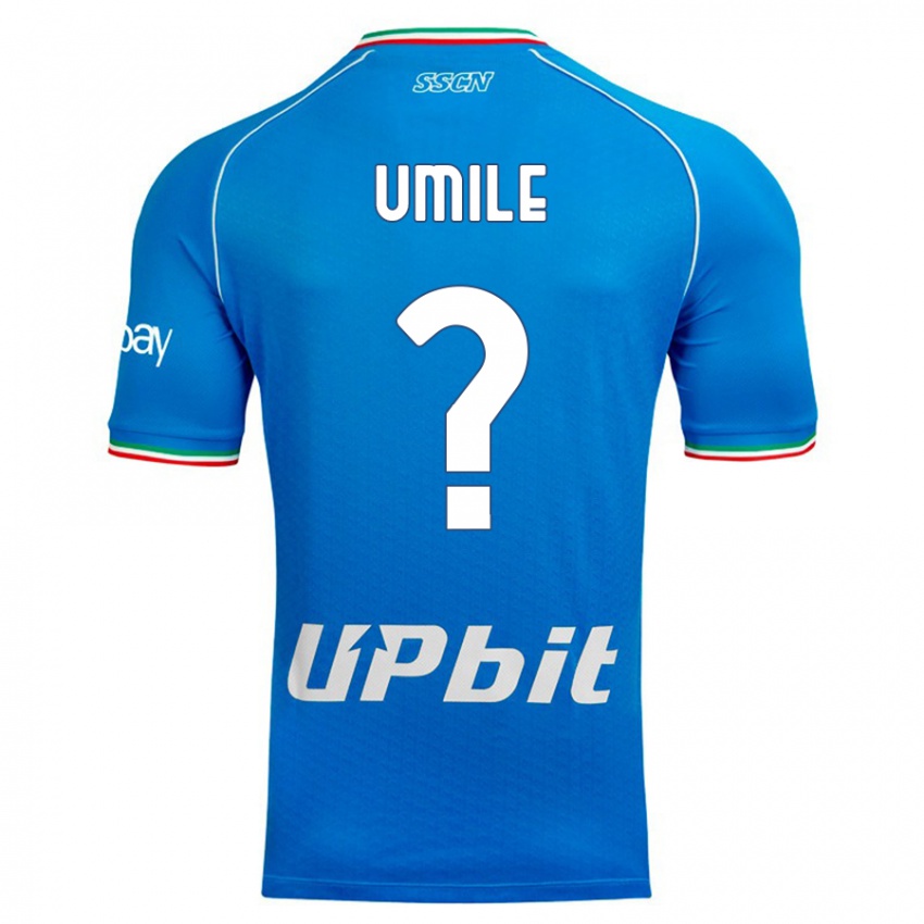 Herren Bruno Umile #0 Himmelblau Heimtrikot Trikot 2023/24 T-Shirt