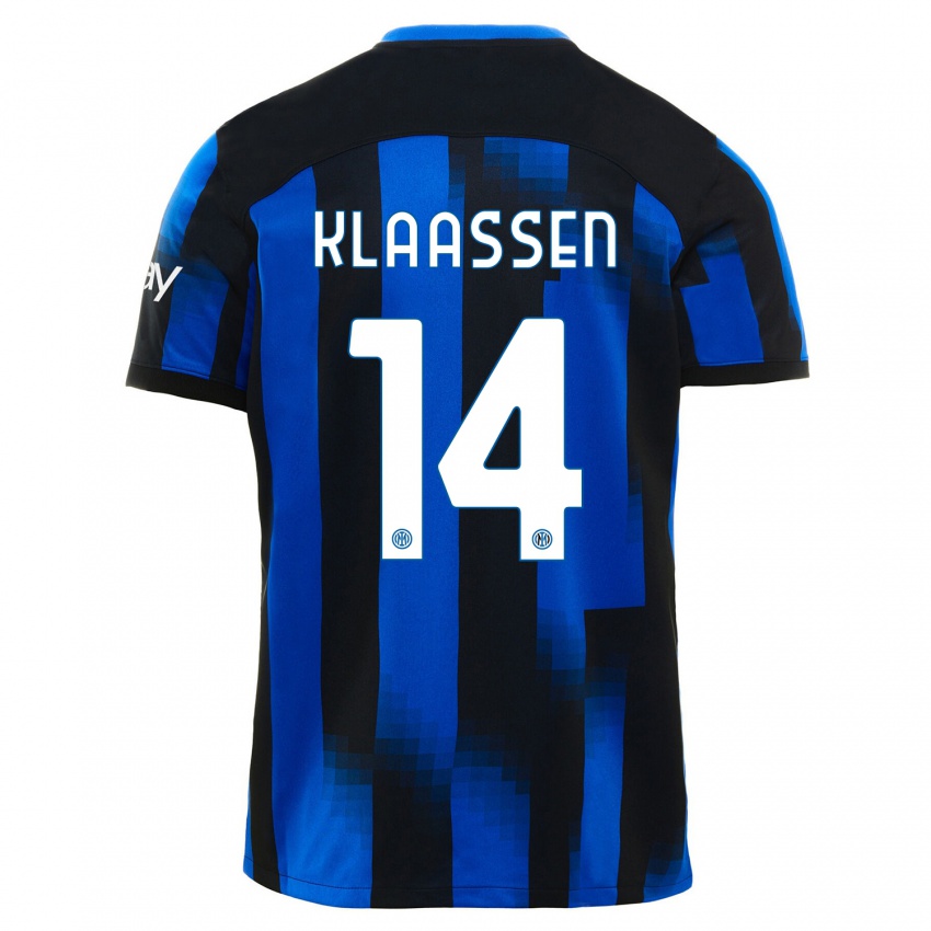 Herren Davy Klaassen #14 Schwarz Blau Heimtrikot Trikot 2023/24 T-Shirt
