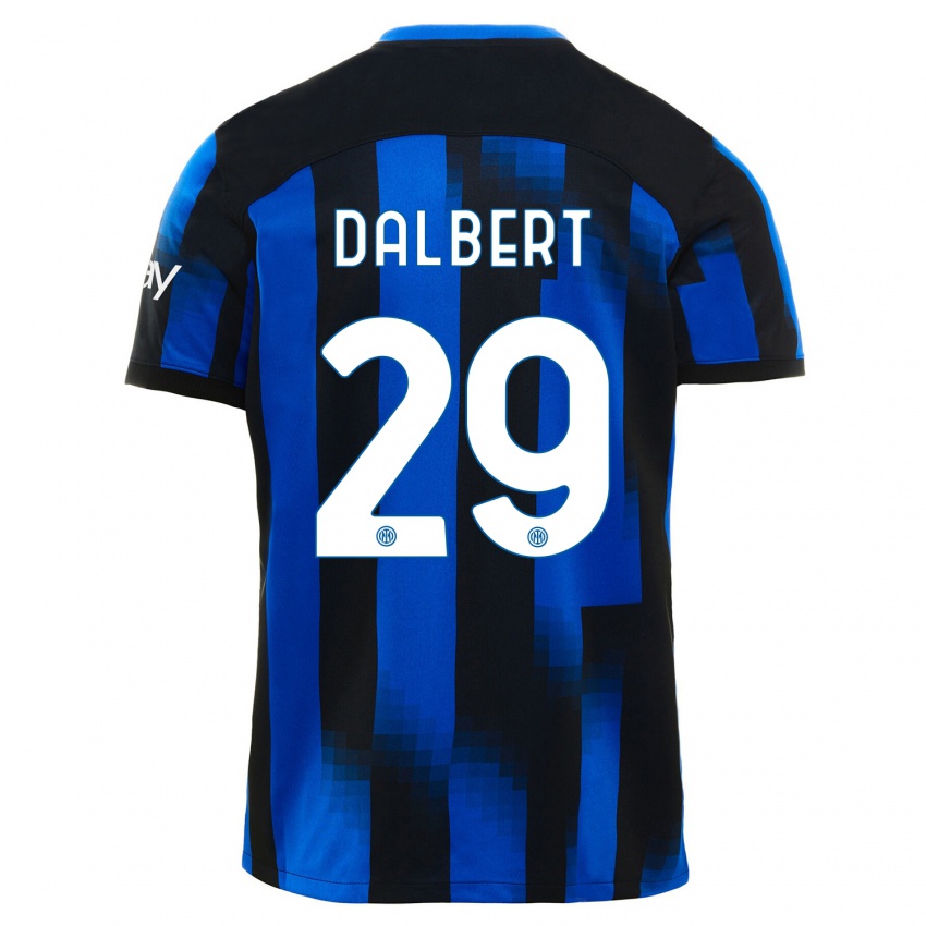 Herren Dalbert #29 Schwarz Blau Heimtrikot Trikot 2023/24 T-Shirt
