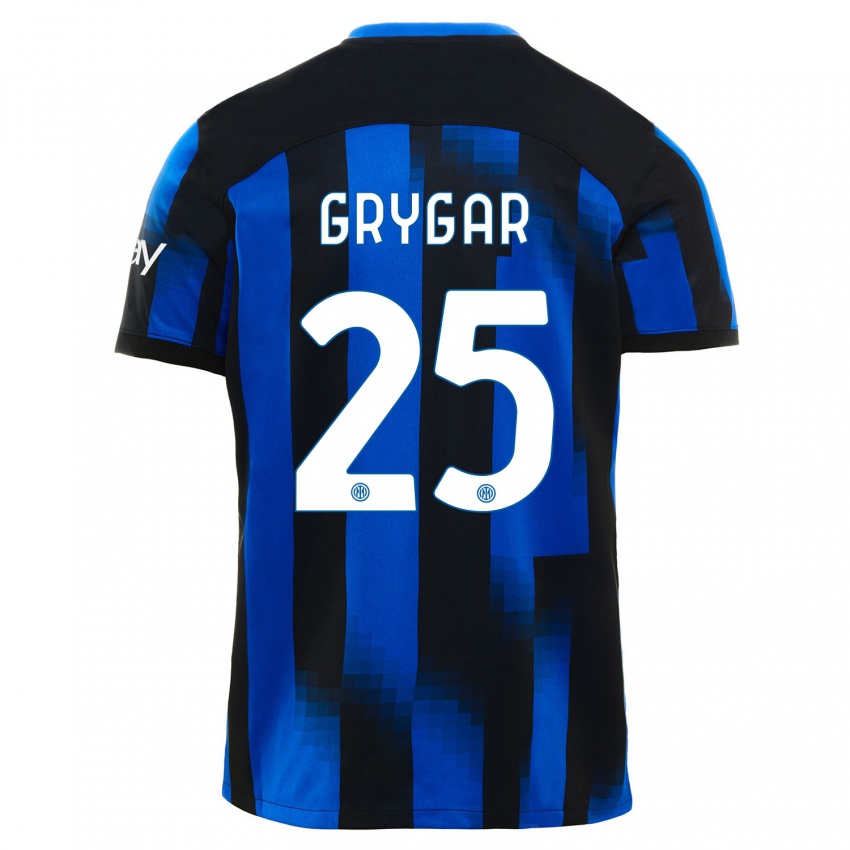 Herren Samuel Grygar #25 Schwarz Blau Heimtrikot Trikot 2023/24 T-Shirt