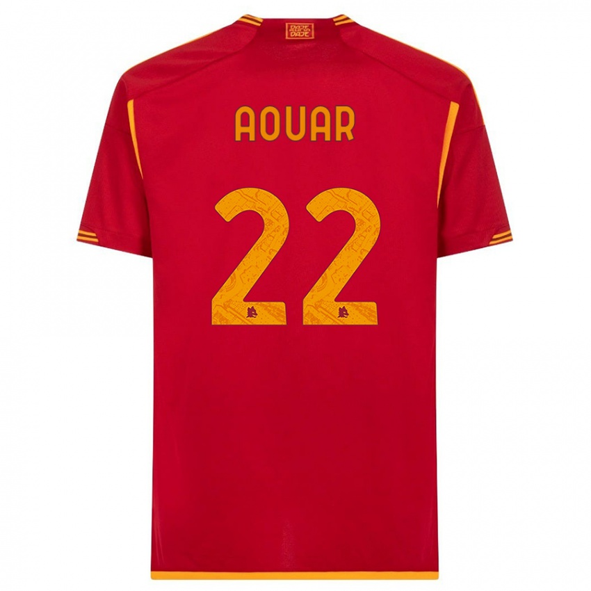 Herren Houssem Aouar #22 Rot Heimtrikot Trikot 2023/24 T-Shirt