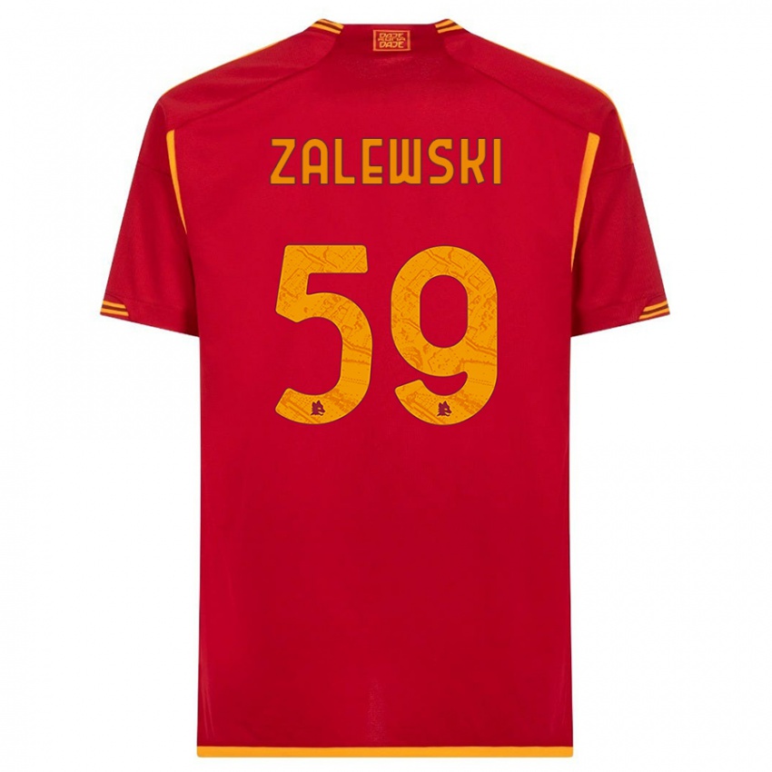 Herren Nicola Zalewski #59 Rot Heimtrikot Trikot 2023/24 T-Shirt