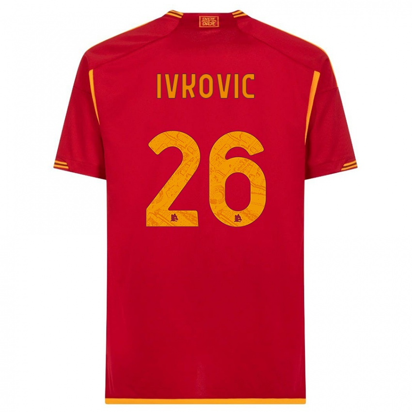 Herren Mate Ivkovic #26 Rot Heimtrikot Trikot 2023/24 T-Shirt