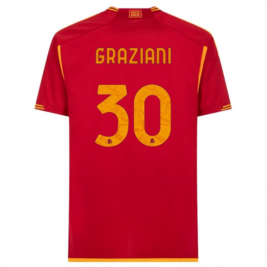 Herren Leonardo Graziani #30 Rot Heimtrikot Trikot 2023/24 T-Shirt