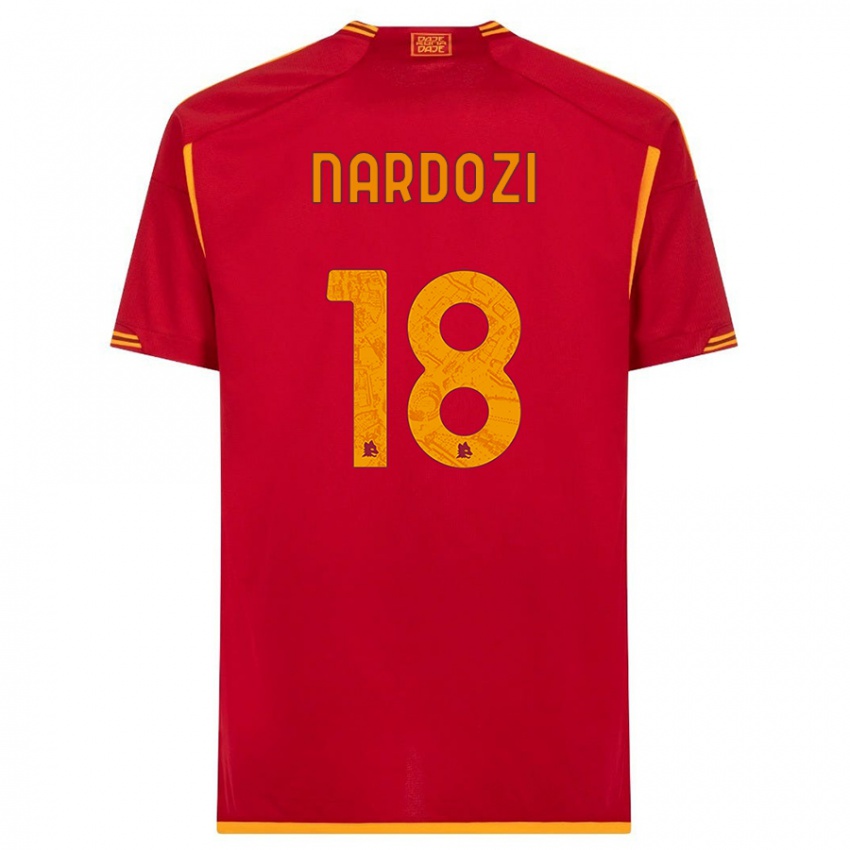 Herren Manuel Nardozi #18 Rot Heimtrikot Trikot 2023/24 T-Shirt