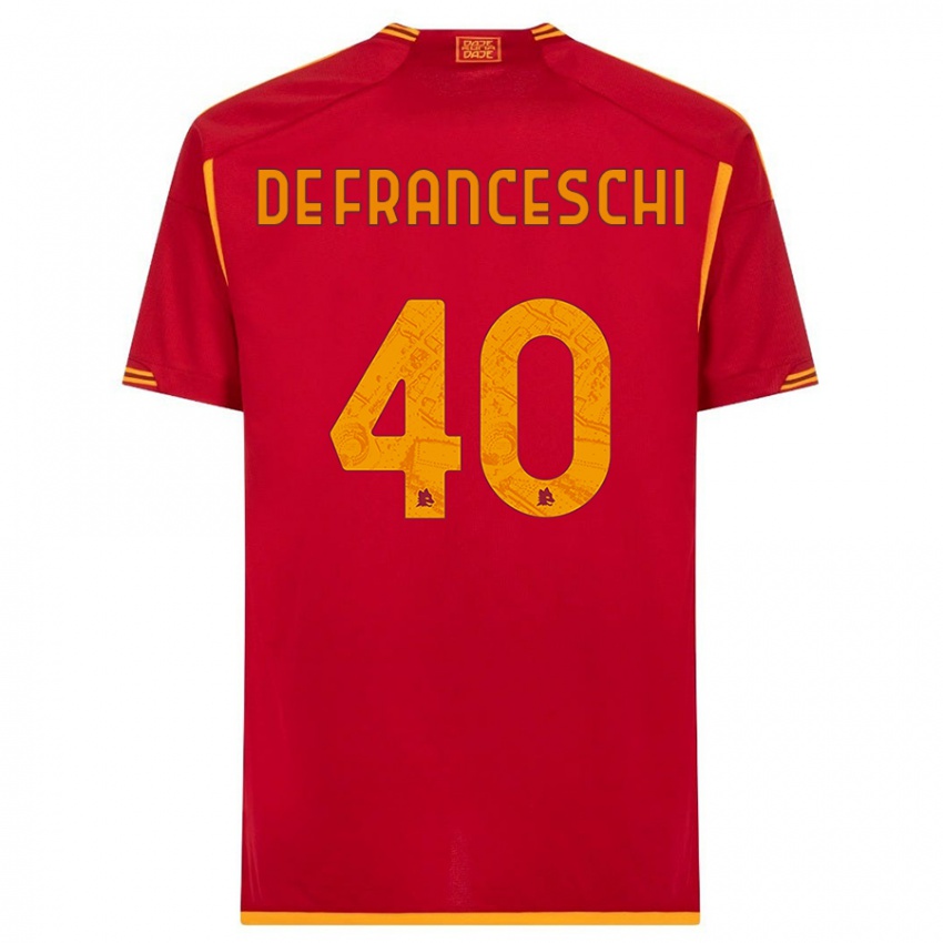 Herren Leonardo De Franceschi #40 Rot Heimtrikot Trikot 2023/24 T-Shirt