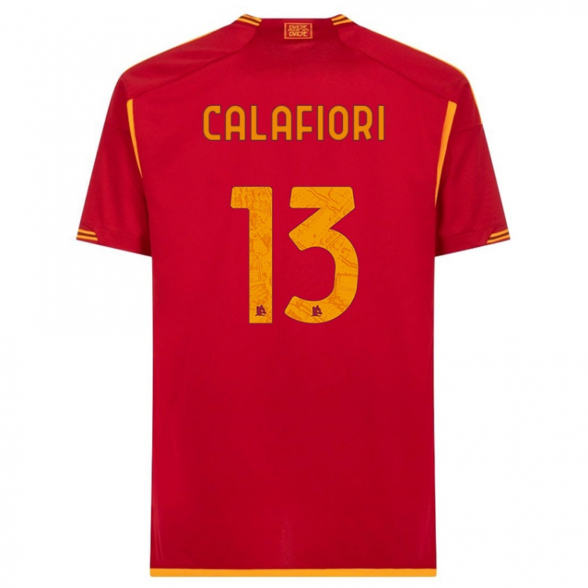 Herren Riccardo Calafiori #13 Rot Heimtrikot Trikot 2023/24 T-Shirt