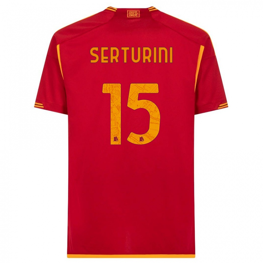 Herren Annamaria Serturini #15 Rot Heimtrikot Trikot 2023/24 T-Shirt