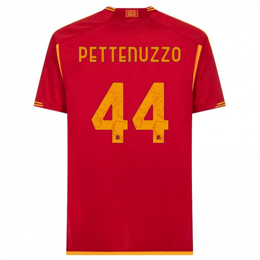 Herren Tecla Pettenuzzo #44 Rot Heimtrikot Trikot 2023/24 T-Shirt
