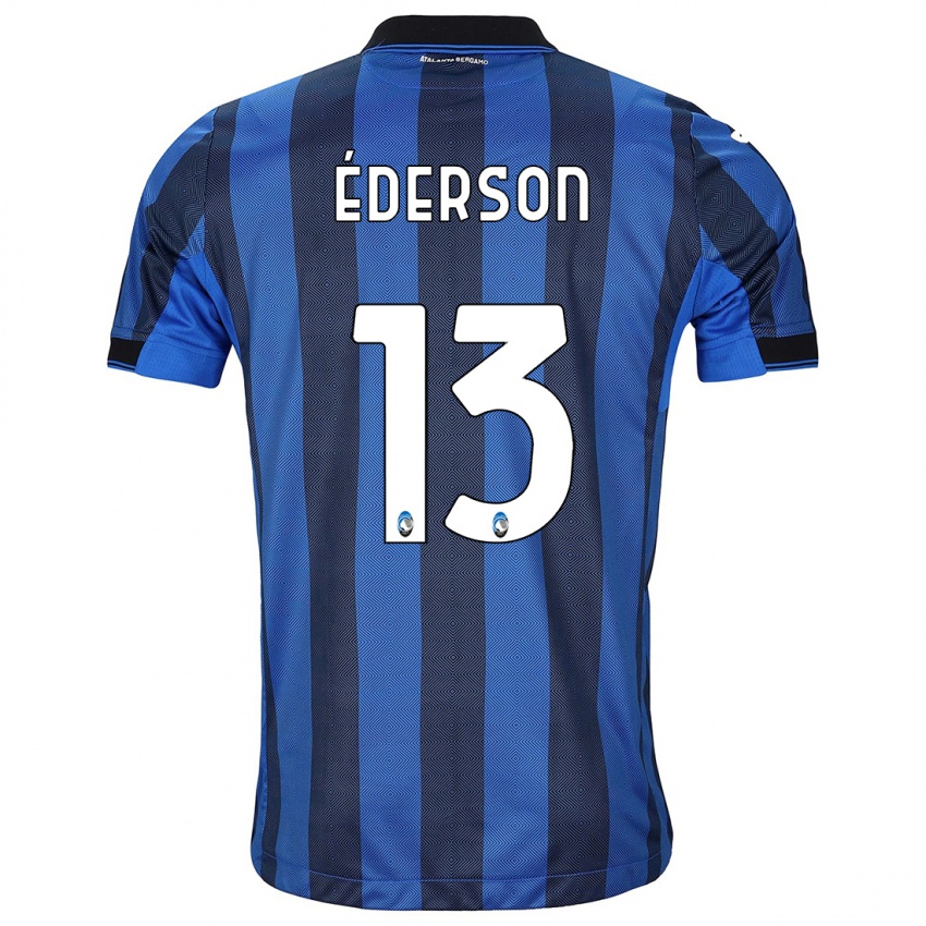 Herren Ederson #13 Schwarz Blau Heimtrikot Trikot 2023/24 T-Shirt