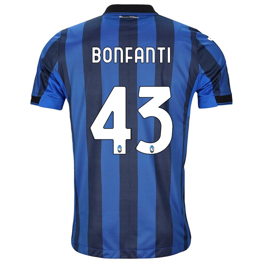 Herren Giovanni Bonfanti #43 Schwarz Blau Heimtrikot Trikot 2023/24 T-Shirt