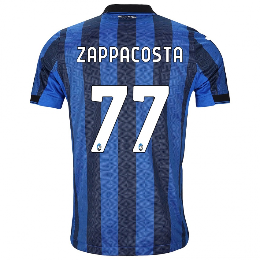 Herren Davide Zappacosta #77 Schwarz Blau Heimtrikot Trikot 2023/24 T-Shirt