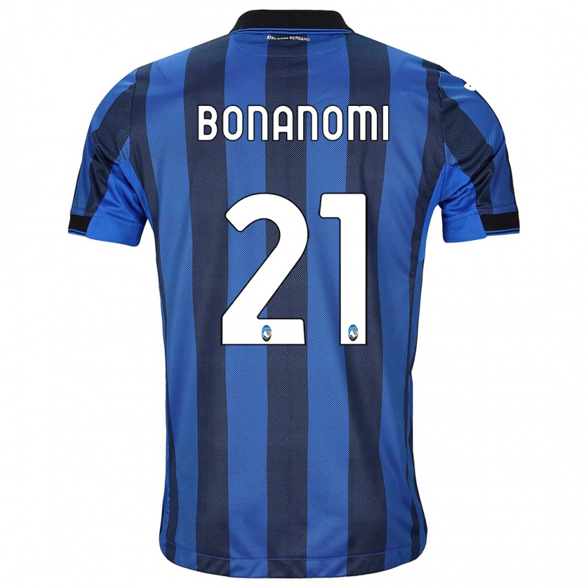 Herren Andrea Bonanomi #21 Schwarz Blau Heimtrikot Trikot 2023/24 T-Shirt