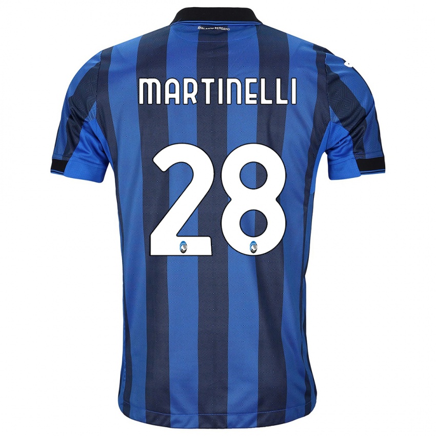 Herren Gabriel Martinelli #28 Schwarz Blau Heimtrikot Trikot 2023/24 T-Shirt