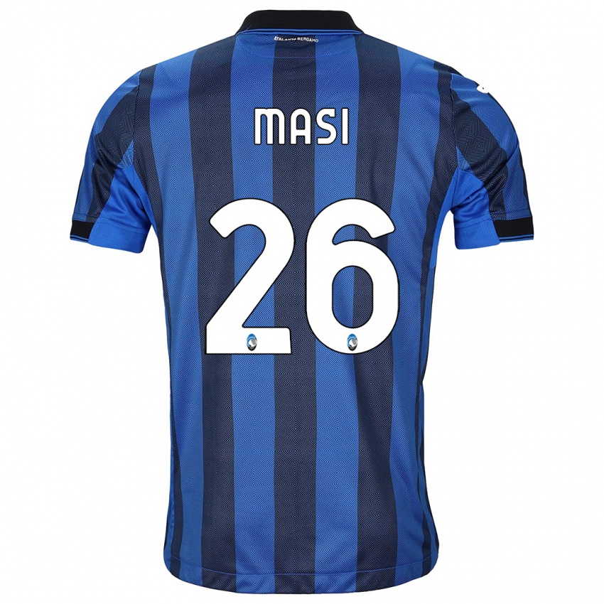 Herren Alberto Masi #26 Schwarz Blau Heimtrikot Trikot 2023/24 T-Shirt